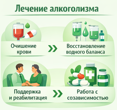 лечение алкоголизма в Гвардейске этапы